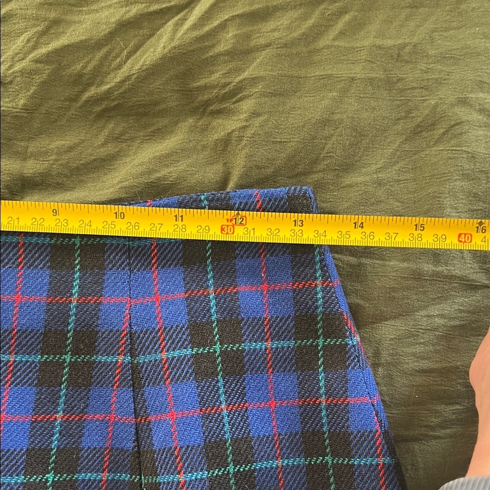 Vintage Talbots Navy and Black Checkered Pencil Skirt - Picture 9 of 11